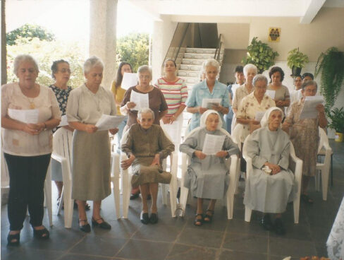 Grupo de Irmãs idosas na Casa da Fraternidade, em Belo Horizonte.